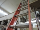 Werner 18 ft. fiberglass extension ladder.