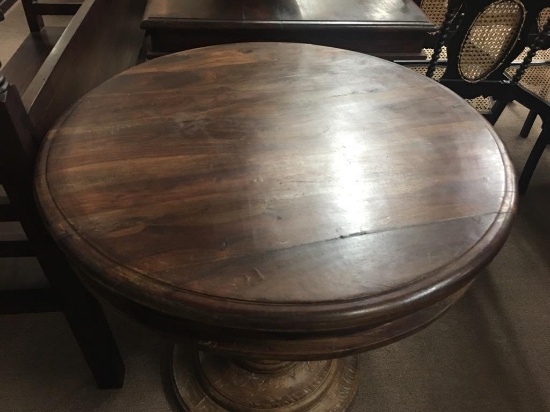 TEAK WOOD ROUND ENTRY TABLE