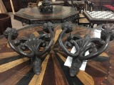 PAIR OF CARVED WOODEN WALL SCONCES
