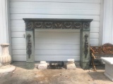 GREEN MARBLE FIRE PLACE MANTEL