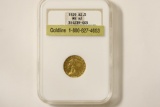 1929 $2 1/2 Gold Coin, Indian Head
