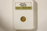 1873 $1 Gold Coin, Indian Princess, Open 3