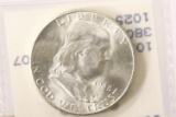 1948 D 50c Silver Coin, Franklin