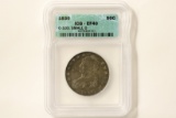 1830 50c Silver Coin, Capped Bust Lettered Edge, o-103, Small 0