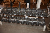 Set of Hampton Dumbbells -  35 to 55 lbs (9 Sets)