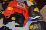Boxing Headgear & Mismatched Boxing Gloves