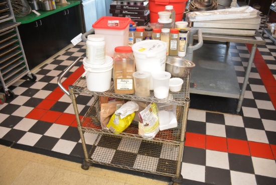 Rolling Cart w/ Spices & Sugars