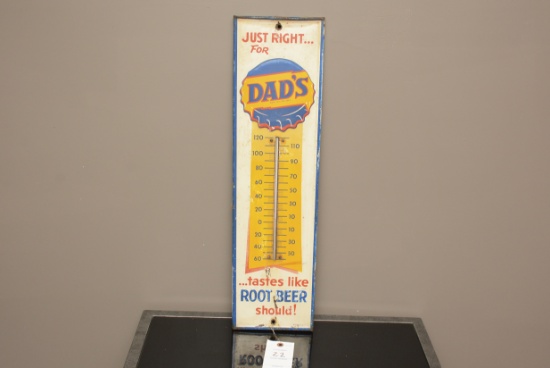 Dad's Root Beer Thermometer 27" x 7"