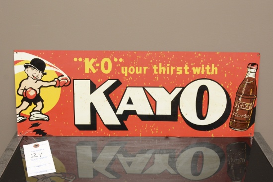 "K-O" your thirst with KAYO  - Chocolate Soda 24 1/2 " x 9" Metal Sign