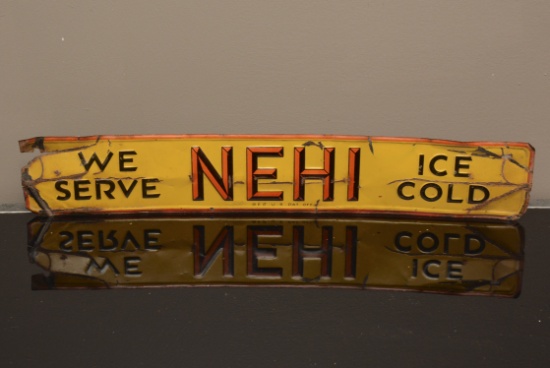 We Serve NEHI Ice Cold Sign 19 1/2" x 3"