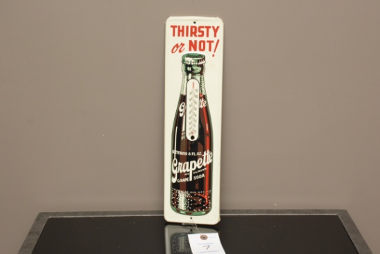 Thirsty or Not! Grapette Thermometer 16 1/2"  x 4 1/2"