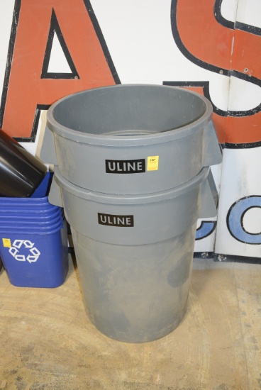2 COMMERCIAL TRASH CANS