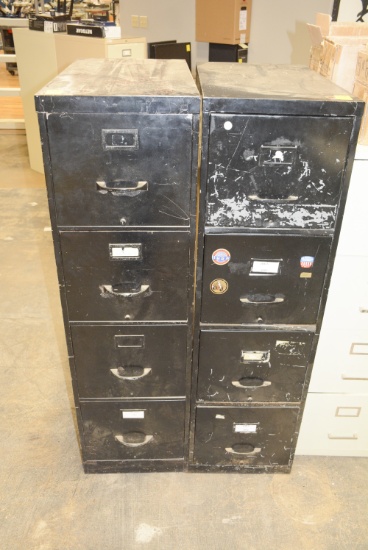 2 4 DRWR FILE CABINETS W/ MYLAR STICKERS