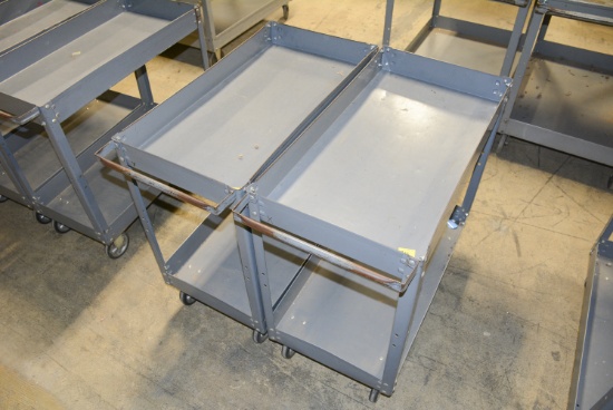 (2) Metal Material Handling Carts