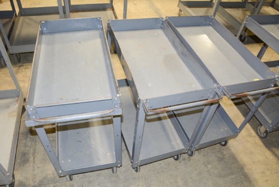(3) Metal Material Handling Carts