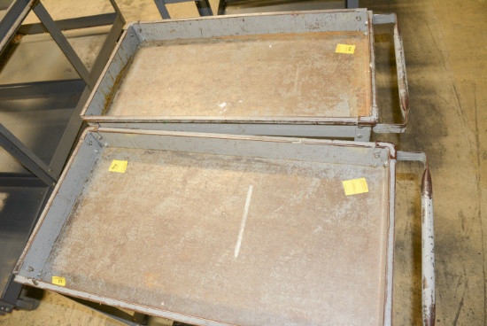 (2) Metal Material Handling Carts