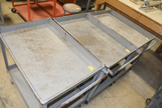 (3) Metal Material Handling Carts