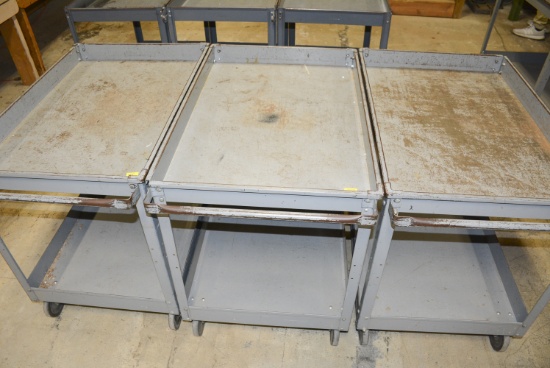 (3) Metal Material Handling Carts