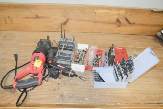 Cordless, Index Sets, Drill Bits Ect.