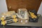 TWO PART BOXES, ZIP TIES, DRILL BITS, DEWALT BAG