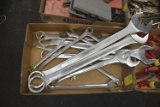 VARIOUS SMALL AND LARGE WRENCHES