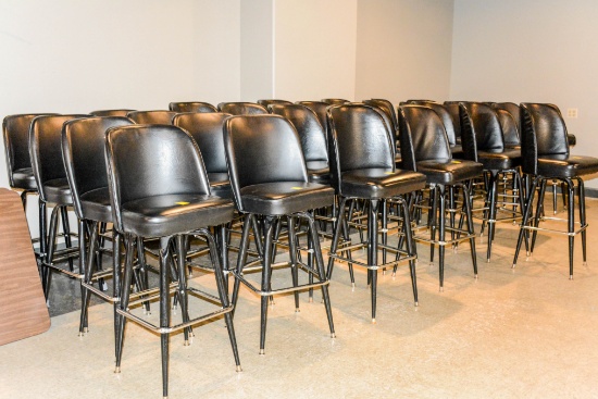 (4) Black Bar Stools