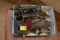 Box Of Cast Iron Hooks & Misc. Decor