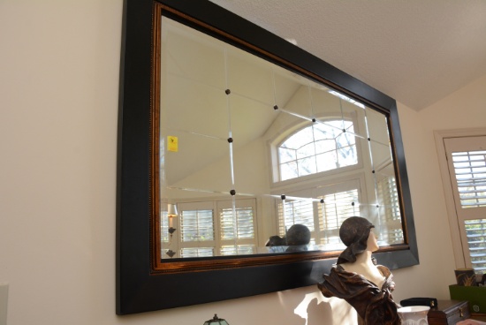 Large Black Frame Mirror 82"x46"