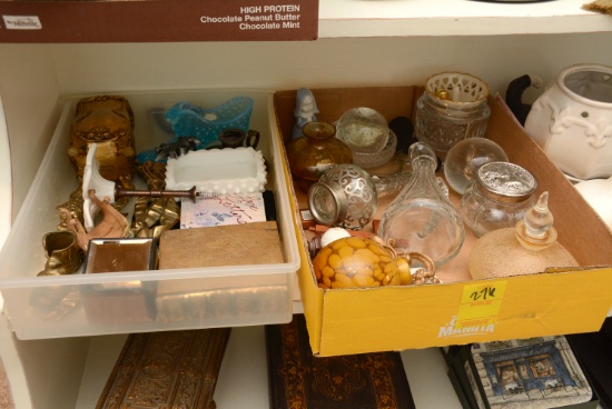 Decor On Middle Shelf