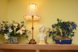Lamp & Floral Decor Items