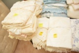 3 Stacks Of Pottery Barn Curtains, Pillow Shams &