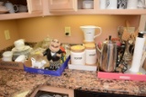 4 Boxes Plates, Canisters & Misc. Kitchenware