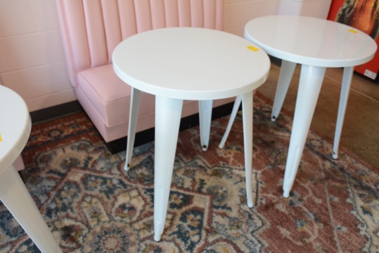 White Round Metal Table