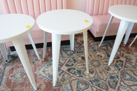 White Round Metal Table
