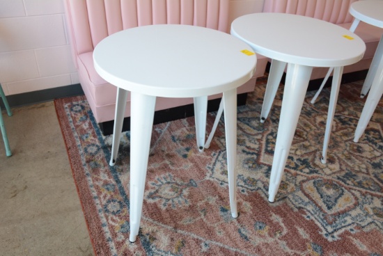 White Round Metal Table
