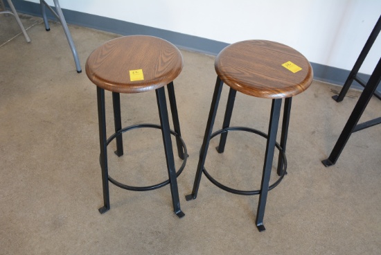 Oak Barstools (2)