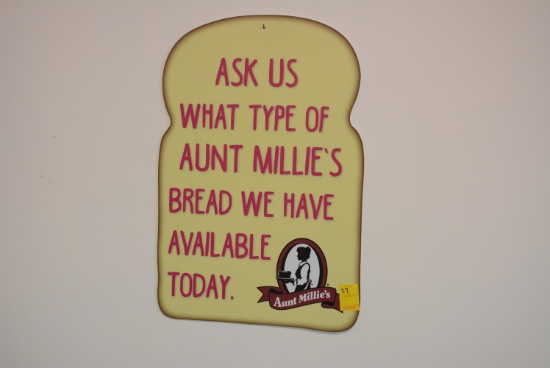 Aunt Millie's Bread Sign