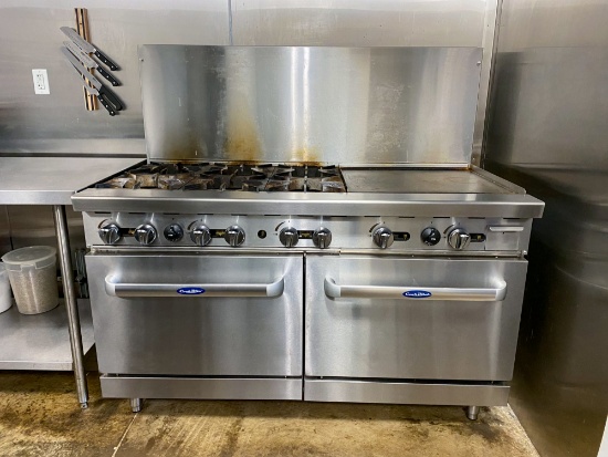 Atosa CookRite Commercial Six Burner Stove w/ Griddle