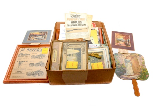 Flat of Advertising Calendars and Fan