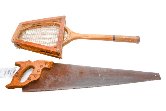 Tennis Racket & Hand Saw
