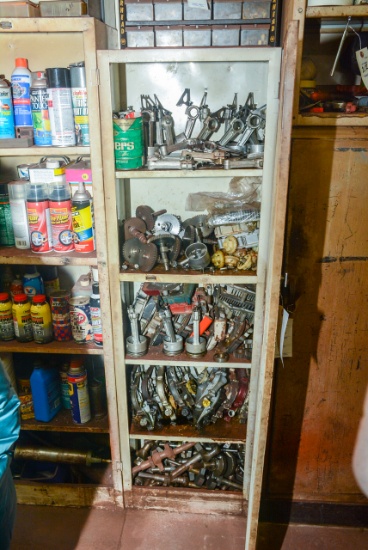 Cabinet and contents:  Small Engine Parts