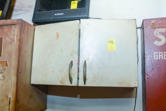 Contents of Cabinet: Ring Sets, Carburetor Kits, Misc. Small Engine Parts
