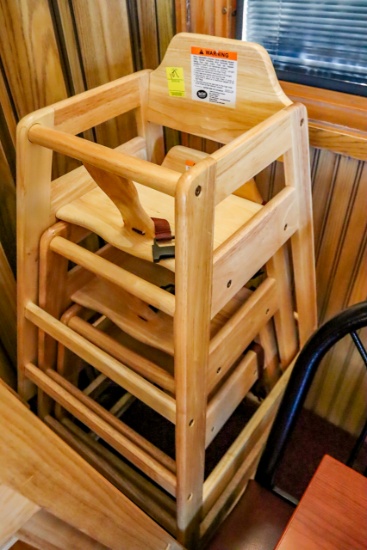 (3) Wood High Chairs