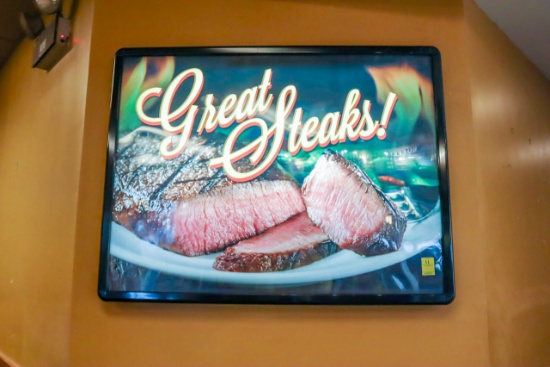 Lighted Sign Box, w/replaceable insert, 42"x32"