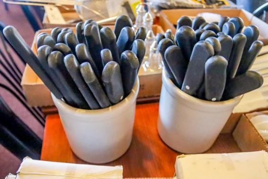 (2) Crocks of Cutting Knives