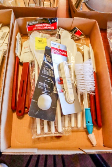Various Rubber Spatulas, spoons, Measuring Spoons