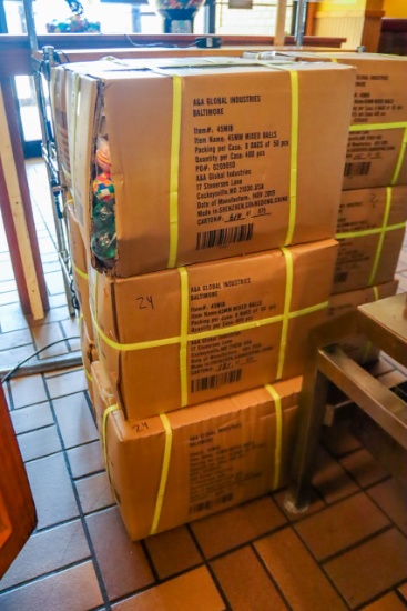 (3) Cases of 45mm Mixed Bouncy Balls, 400 per case