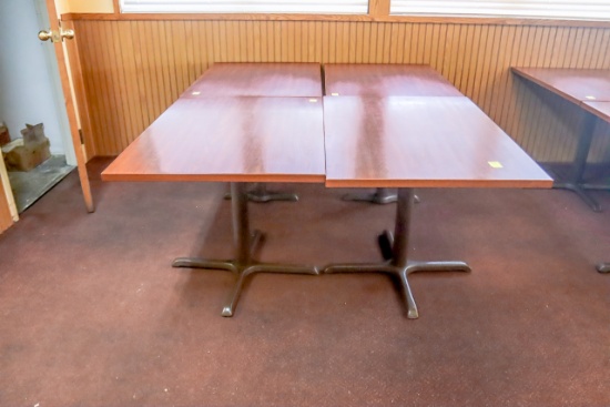 (4) Pedestal 4 Top Restaurant Tables