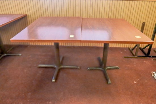 (2) Pedestal 4-Top Restaurant Tables