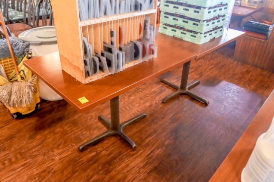 (2) Pedestal 4-Top Restaurant Tables
